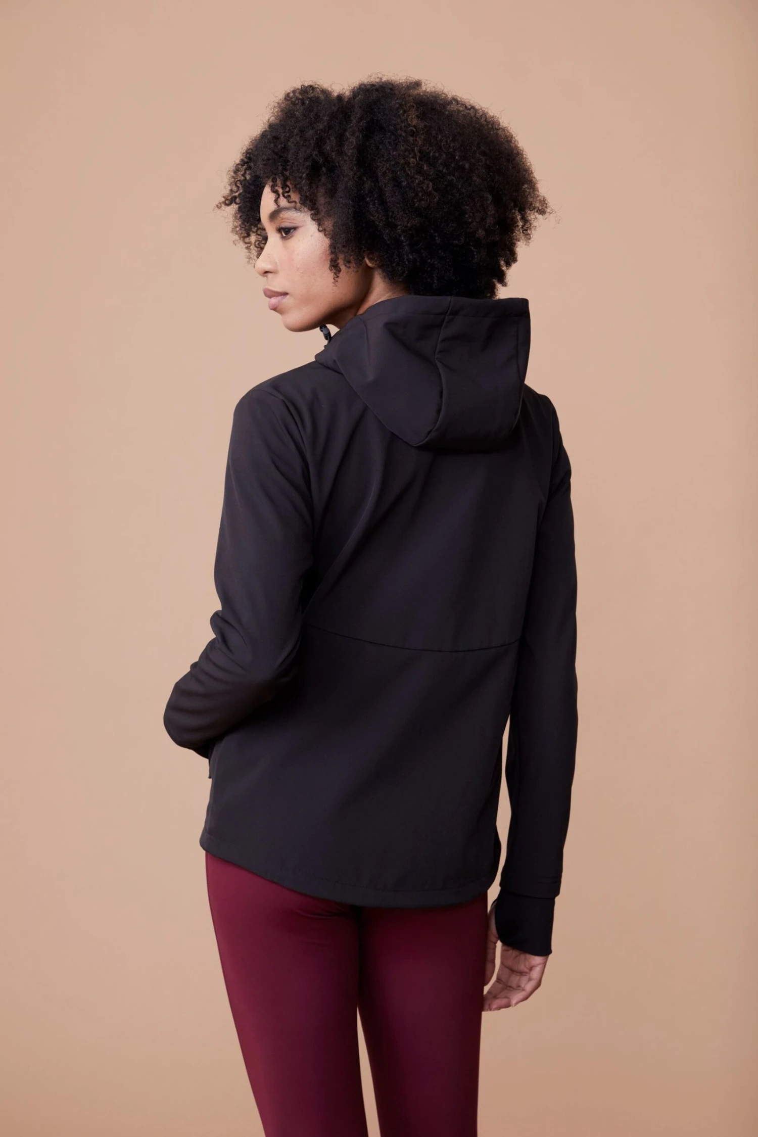 Active People Womens Drifting Running Black Jacket 2 Active People Womens Drifting Running Black Jacket - Imagen 2