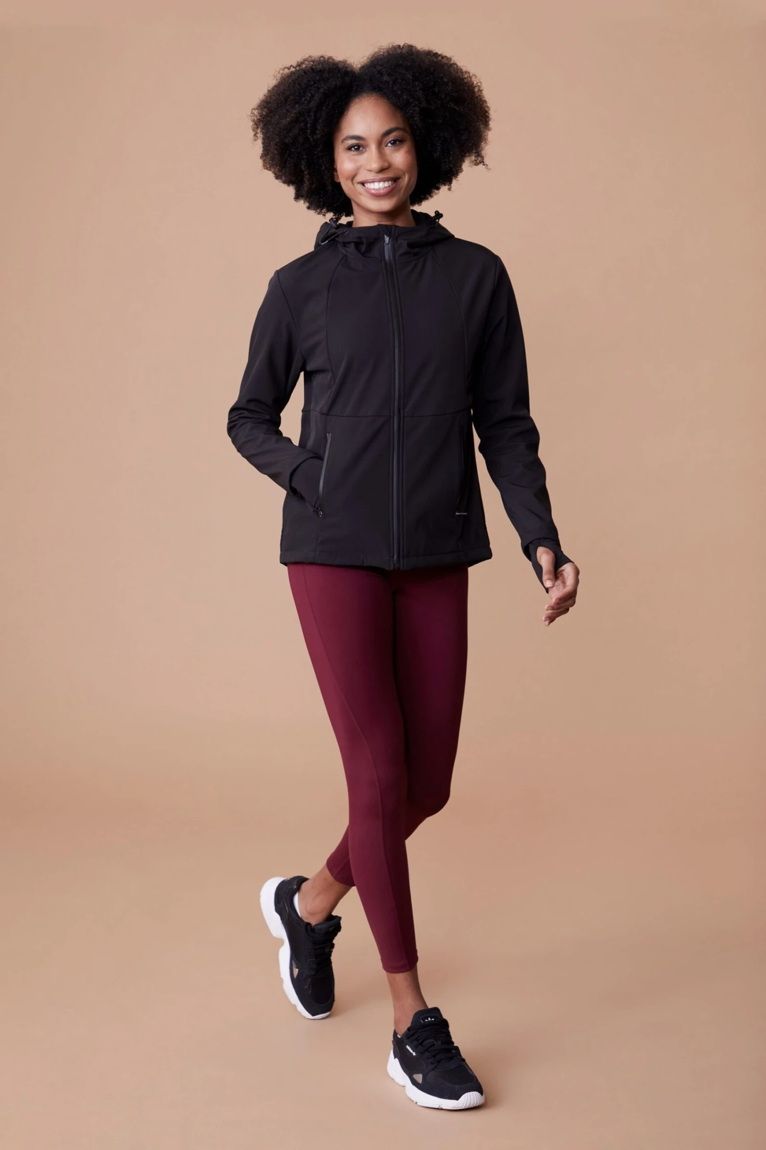 Active People Womens Drifting Running Black Jacket 5 Active People Womens Drifting Running Black Jacket - Imagen 5