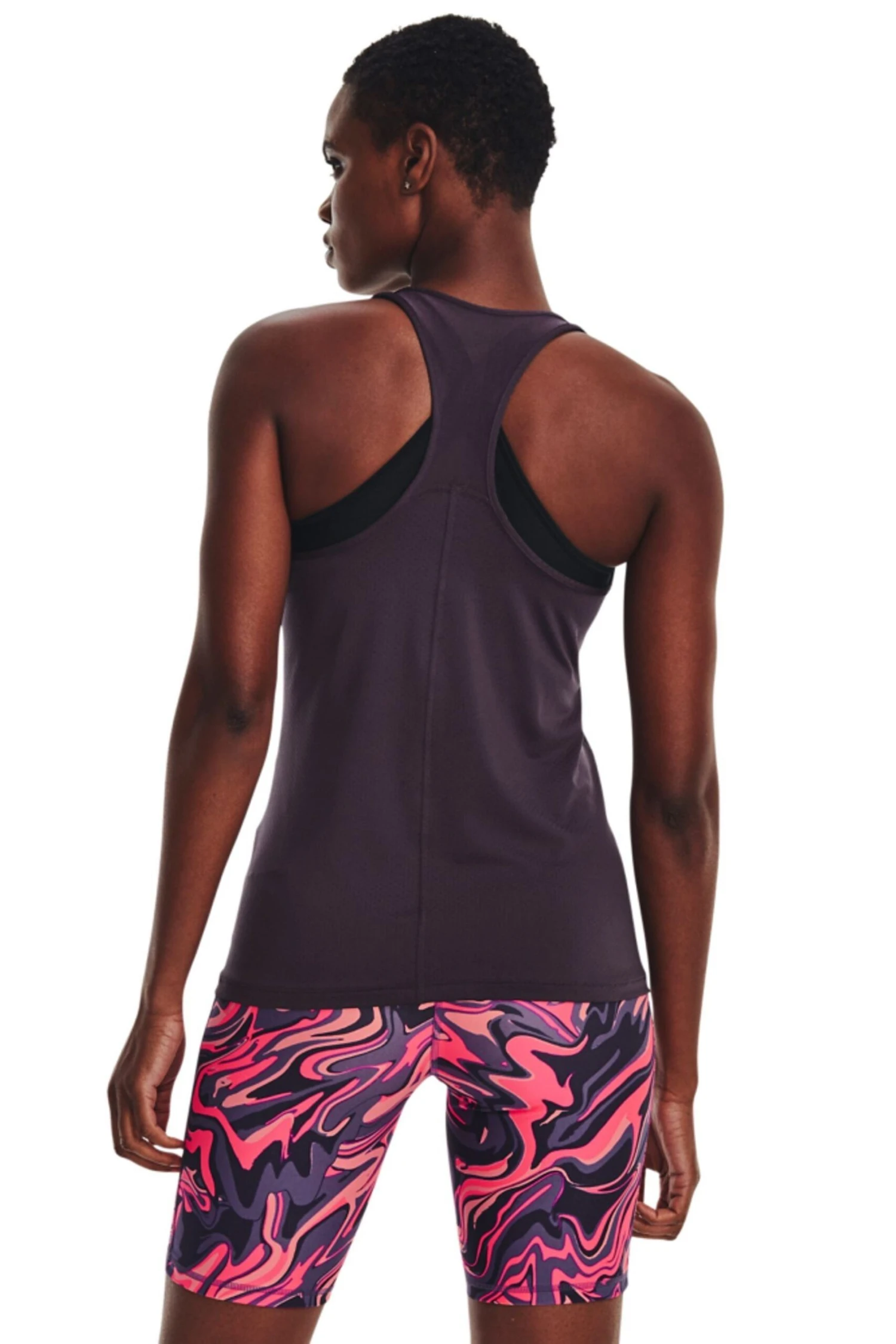 Under Armour Plum Purple HG Armour Racer Tank Top 2 Under Armour Plum Purple HG Armour Racer Tank Top - Imagen 2