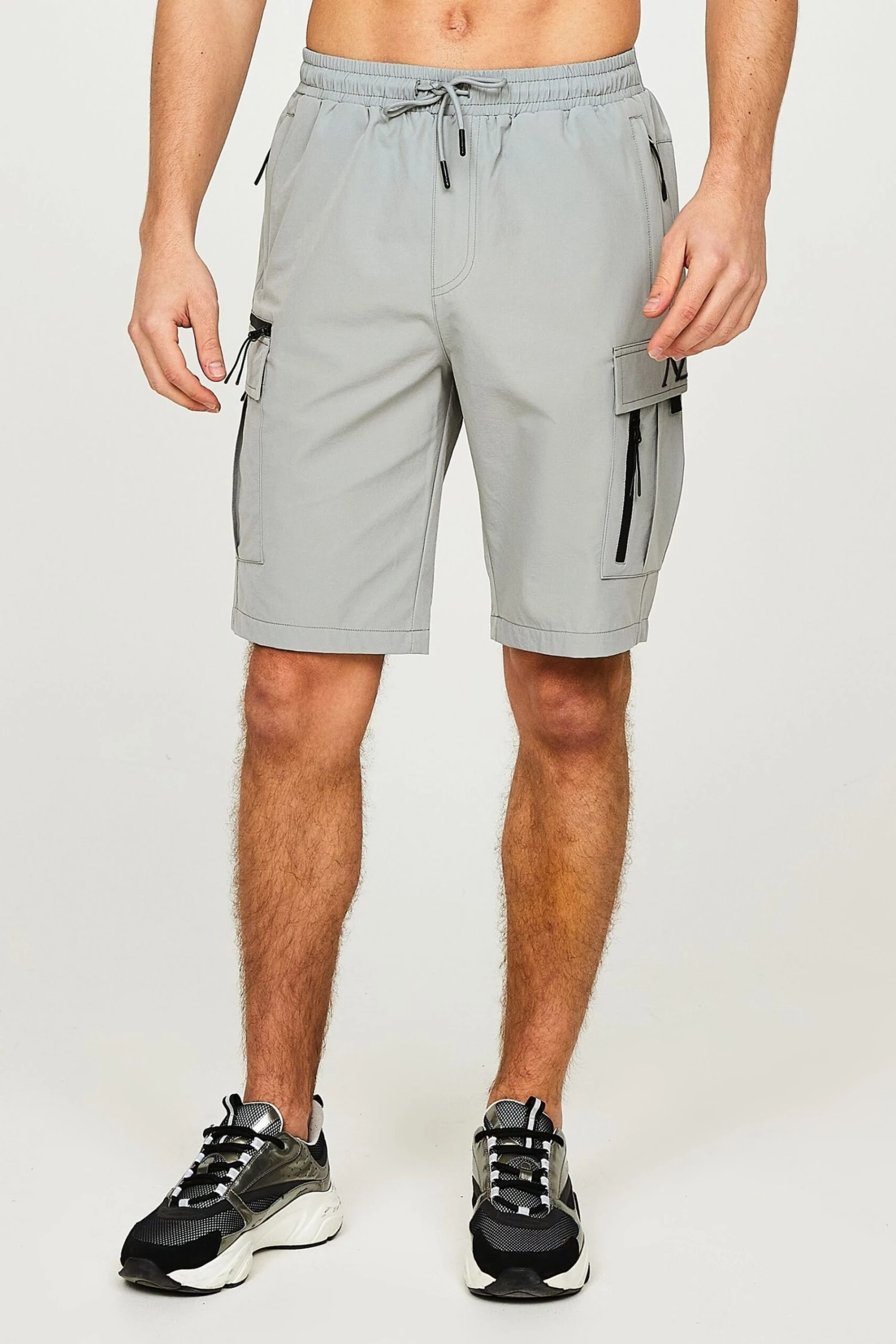 Alessandro Zavetti Grey Baresi Cargo Shorts 1 Alessandro Zavetti Grey Baresi Cargo Shorts