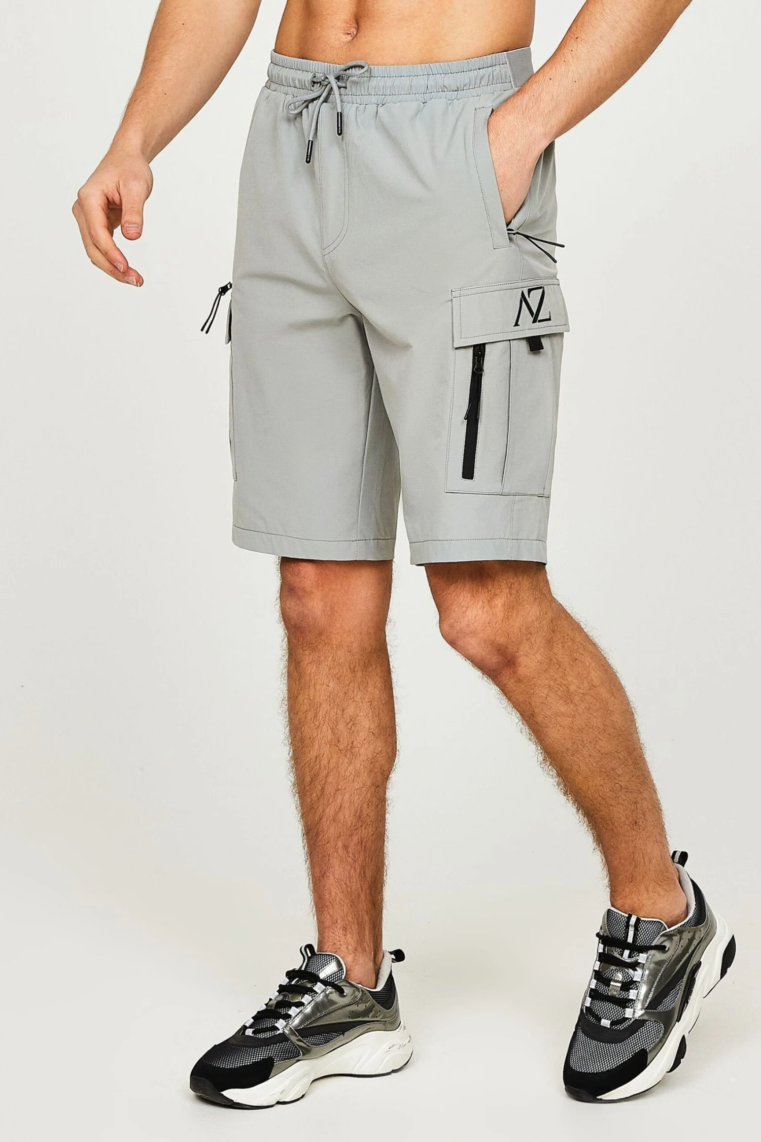 Alessandro Zavetti Grey Baresi Cargo Shorts 3 Alessandro Zavetti Grey Baresi Cargo Shorts - Imagen 3