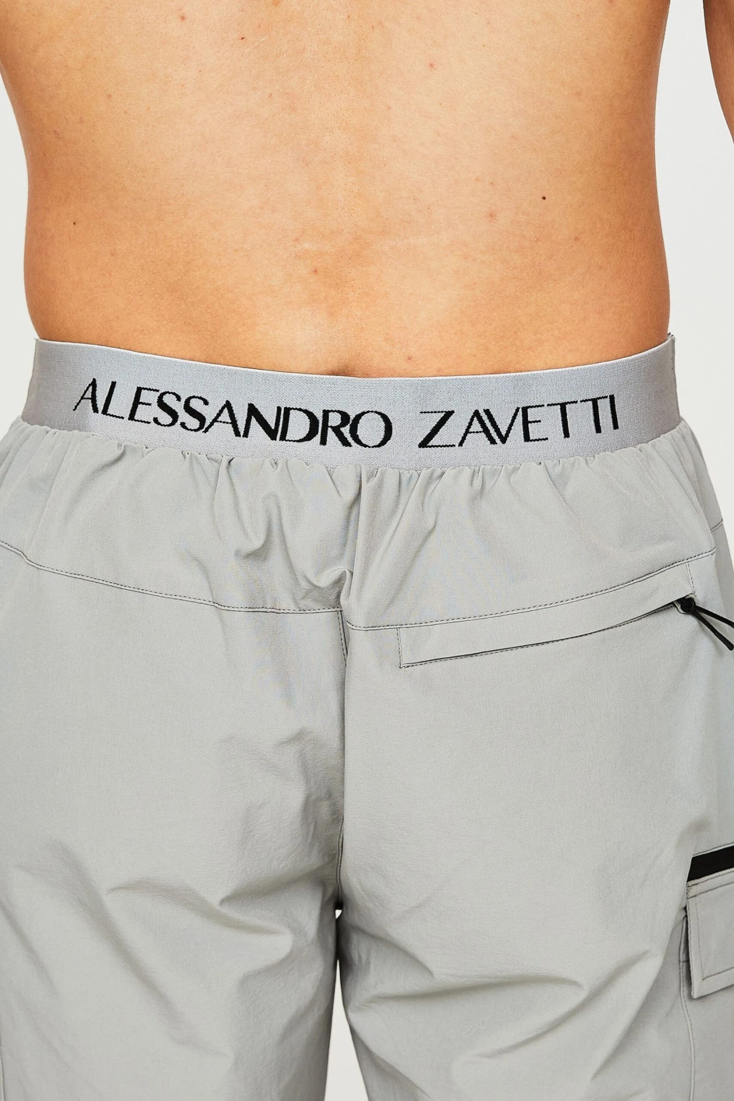 Alessandro Zavetti Grey Baresi Cargo Shorts 7 Alessandro Zavetti Grey Baresi Cargo Shorts - Imagen 7