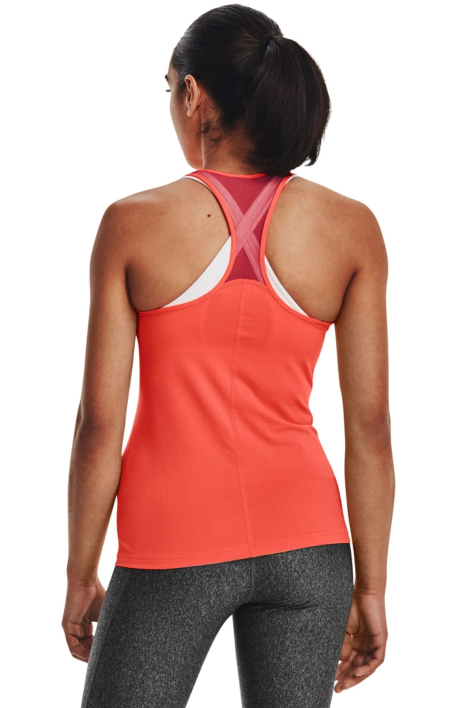 Under Armour Red/Orange HG Armour Racer Tank Top 2 Under Armour Red/Orange HG Armour Racer Tank Top - Imagen 2
