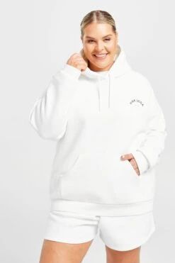 Pink Soda Vicente Plus White Hoodie