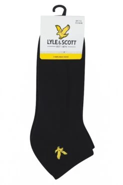 Lyle & Scott Black Trainer Socks 3 Pack -Tienda Barata Deporte 251704s3