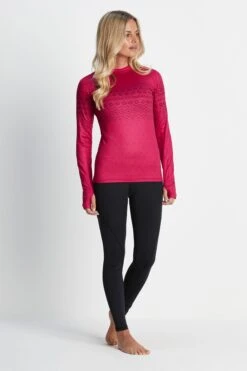 Tog 24 Womens Pink Snowdon Thermal Crewneck Sweatshirt -Tienda Barata Deporte 392853s4
