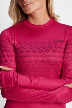 Tog 24 Womens Pink Snowdon Thermal Crewneck Sweatshirt -Tienda Barata Deporte 392853s6