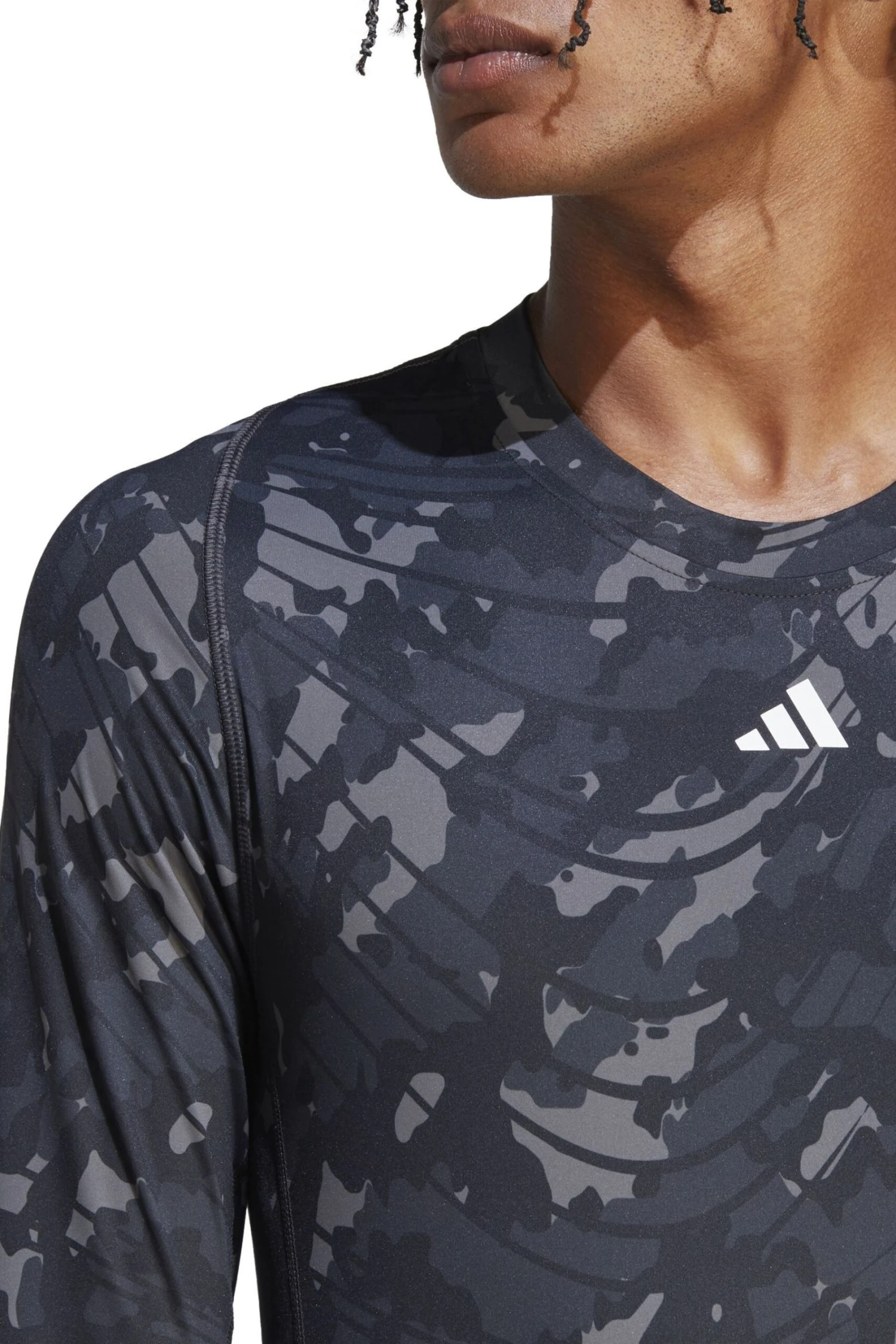 Adidas Black Performance Techfit Allover Print Training Long-Sleeve Top 5 Adidas Black Performance Techfit Allover Print Training Long-Sleeve Top - Imagen 5