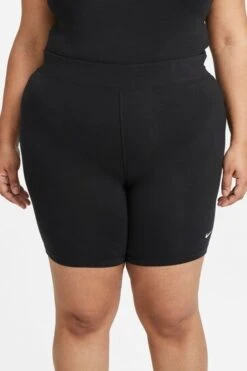 Nike Black Curve Sportswear Essentials Mid Rise Bike Shorts -Tienda Barata Deporte 435285