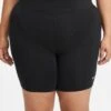 Nike Black Curve Sportswear Essentials Mid Rise Bike Shorts