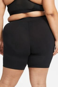 Nike Black Curve Sportswear Essentials Mid Rise Bike Shorts -Tienda Barata Deporte 435285s2