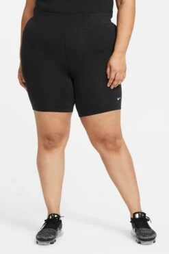 Nike Black Curve Sportswear Essentials Mid Rise Bike Shorts -Tienda Barata Deporte 435285s3