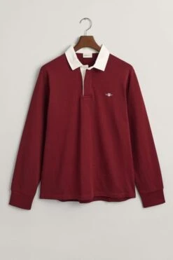 GANT Regular Fit Red Shield Logo Heavy Rugby Shirt -Tienda Barata Deporte 499461