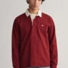 GANT Regular Fit Red Shield Logo Heavy Rugby Shirt