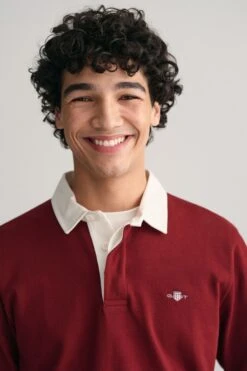 GANT Regular Fit Red Shield Logo Heavy Rugby Shirt -Tienda Barata Deporte 499461s4