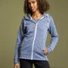 Trespass Blue Kari Marl Stripped Fleece