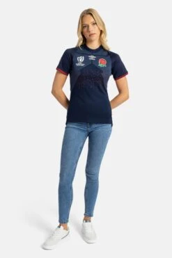 Umbro Navy England Away Womens Rugby Shirt