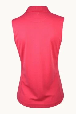 Callaway Apparel Ladies Pink Golf Sleeveless Knit Polo Shirt -Tienda Barata Deporte 572451s6