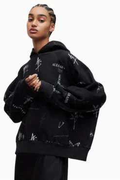 AllSaints Ventra Black Talon Hoodie