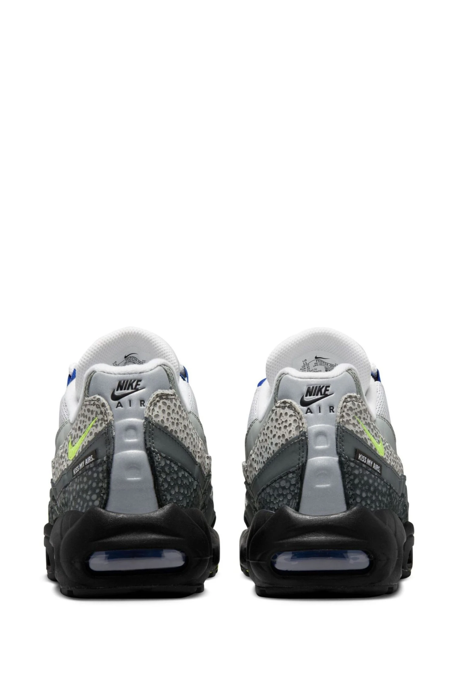Nike Grey/Black Air Max 95 "Kiss My Airs" Trainers 4 Nike Grey/Black Air Max 95 "Kiss My Airs" Trainers - Imagen 4
