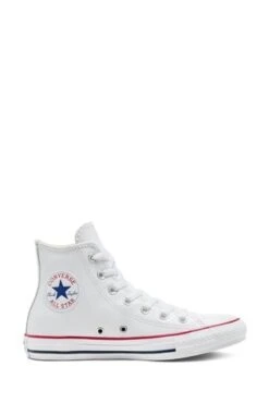 Converse White Leather High Trainers -Tienda Barata Deporte 623657
