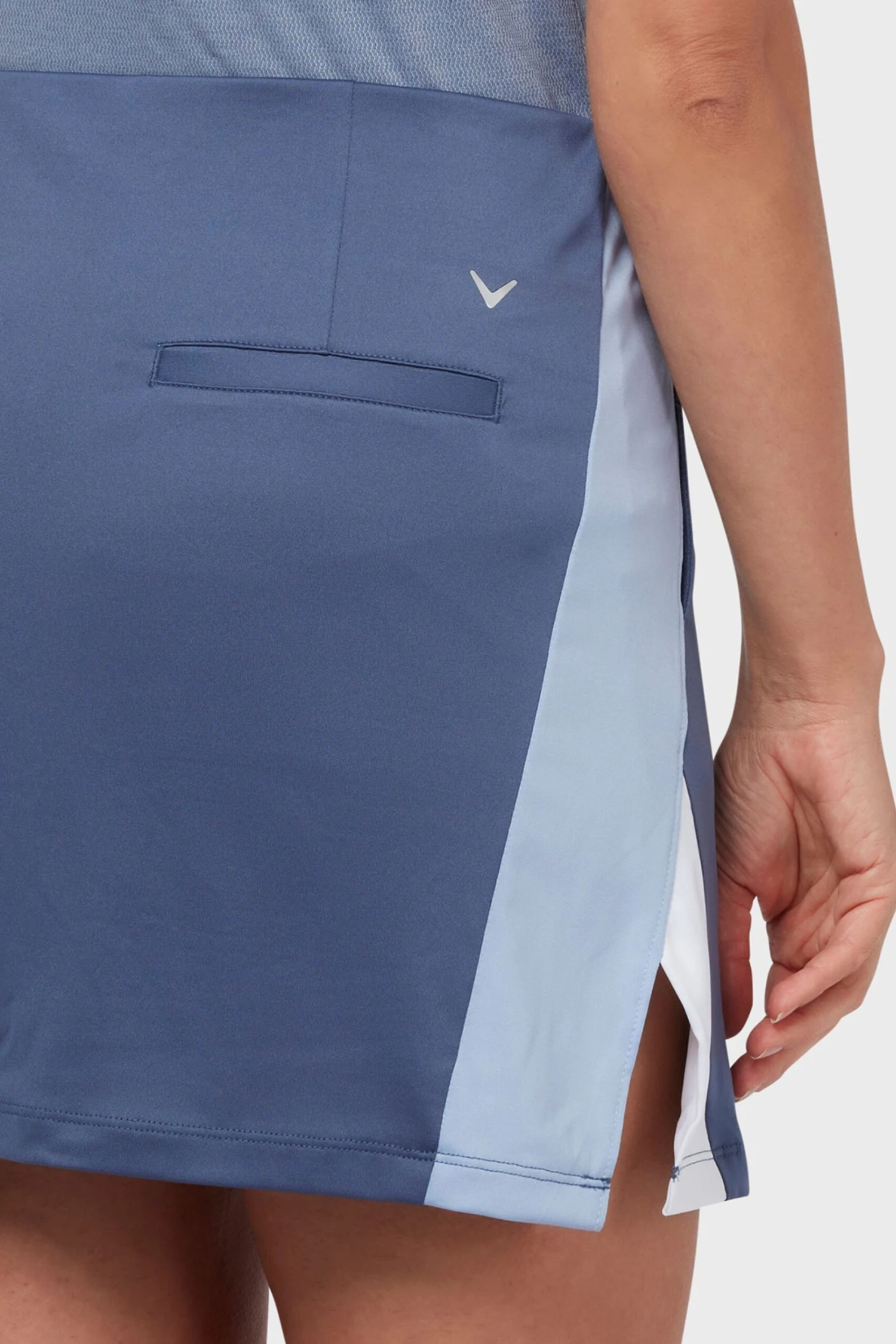 Callaway Apparel Ladies Blue 16" ColourBlock Skort 4 Callaway Apparel Ladies Blue 16" ColourBlock Skort - Imagen 4