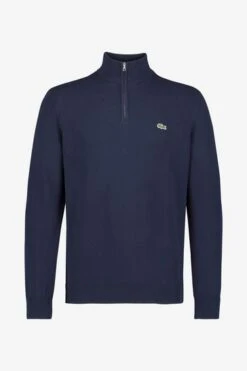 Lacoste Navy Cotton Quarter Zip Jumper -Tienda Barata Deporte 658451
