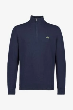Lacoste Navy Cotton Quarter Zip Jumper -Tienda Barata Deporte 658451s5