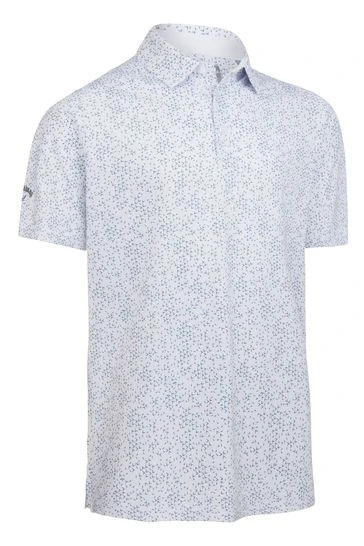 Callaway Apparel Mens Golf Allover Chev White Polo Shirt 7 Callaway Apparel Mens Golf Allover Chev White Polo Shirt - Imagen 7