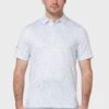 Callaway Apparel Mens Golf Allover Chev White Polo Shirt