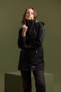 Trespass Rainyday Waterproof Black Jacket