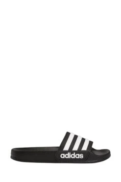 Adidas Black Adilette Youth/Junior Sliders-Negro