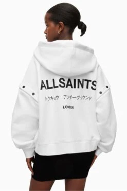 AllSaints Amphia Underground White Hoodie -Tienda Barata Deporte 789911s2