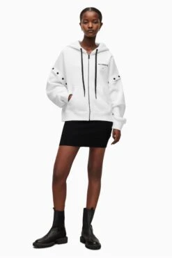 AllSaints Amphia Underground White Hoodie -Tienda Barata Deporte 789911s3