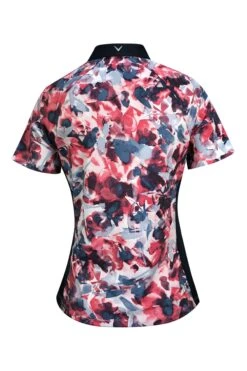 Callaway Apparel Ladies Pink Short Sleeve Floral Polo Shirt -Tienda Barata Deporte 810336s6