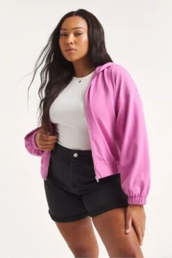 Simply Be Hot Pink Cropped Zip Through Hoodie 8 Simply Be Hot Pink Cropped Zip Through Hoodie -Tienda Barata Deporte 852425s3