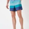 Crew Clothing Company Blue Multi Stripe Swim Shorts