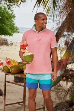 Crew Clothing Company Blue Multi Stripe Swim Shorts -Tienda Barata Deporte 888632s5