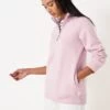 Crew Clothing Company Mid Pink Cotton Relaxed Sweater