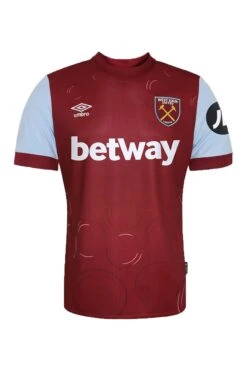 Umbro Red West Ham Home Short Sleeve Jersey