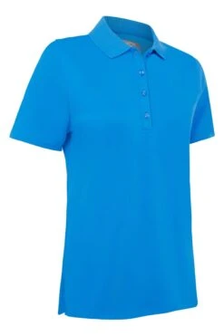 Callaway Apparel Ladies Blue Golf Swingtech Solid Polo Shirt -Tienda Barata Deporte 997274s4