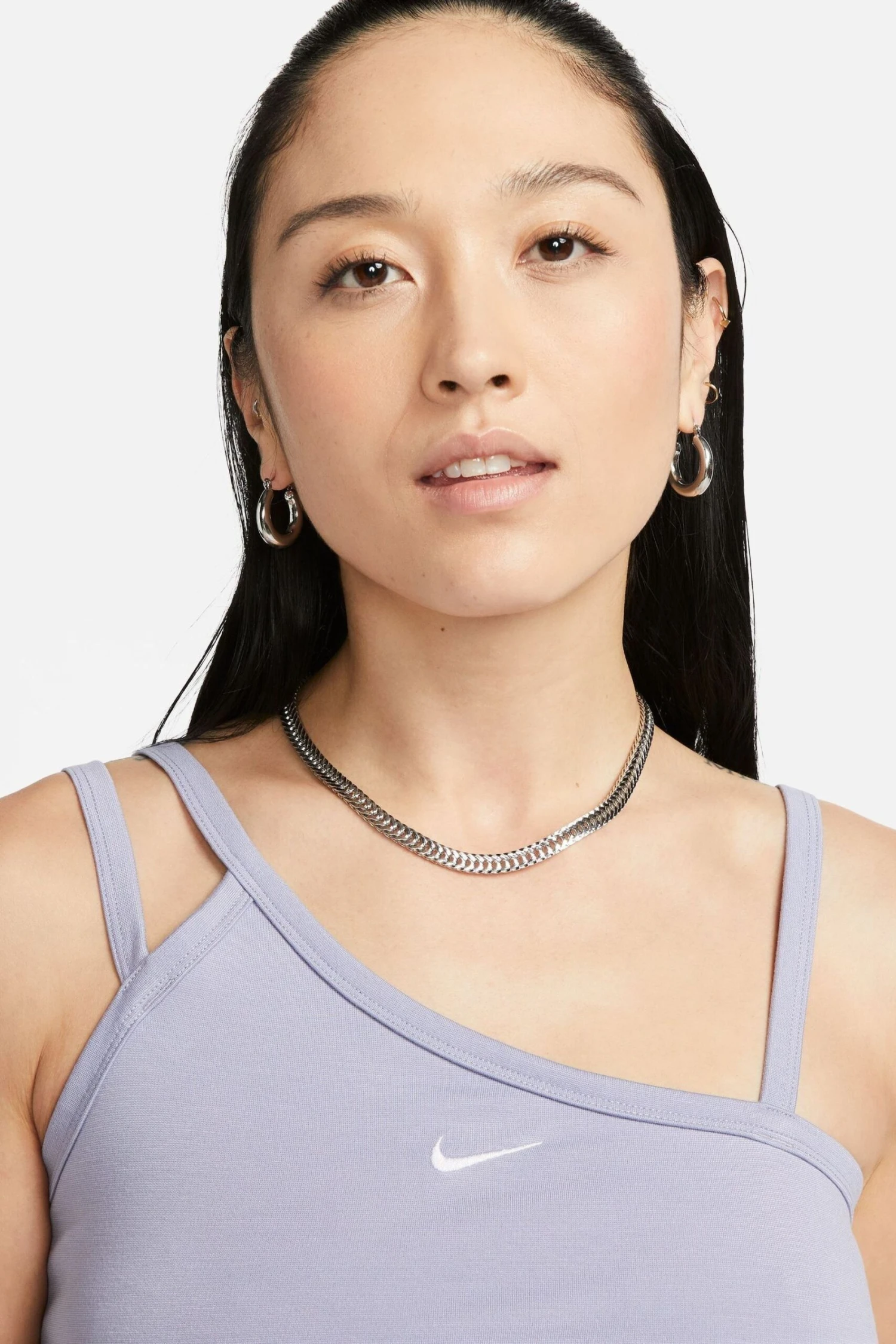 Nike Lilac Purple Modern Asymmetrical Cropped Tank Top-Morado Lila 3 Nike Lilac Purple Modern Asymmetrical Cropped Tank Top-Morado Lila - Imagen 3