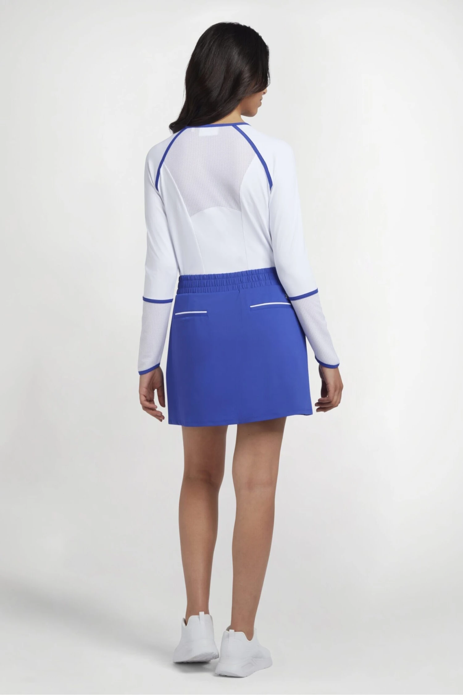 Original Penguin Golf Ladies Blue Snap Front Retro Skort 2 Original Penguin Golf Ladies Blue Snap Front Retro Skort - Imagen 2