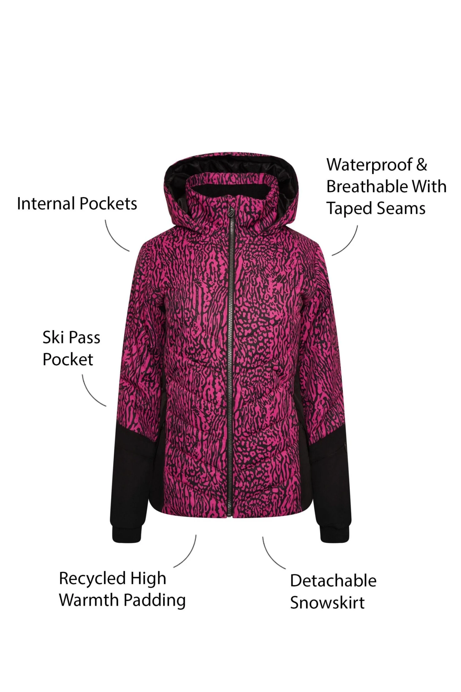Pink Dare 2b X Next At The Summit Ski Jacket-Rosa 10 Pink Dare 2b X Next At The Summit Ski Jacket-Rosa - Imagen 10
