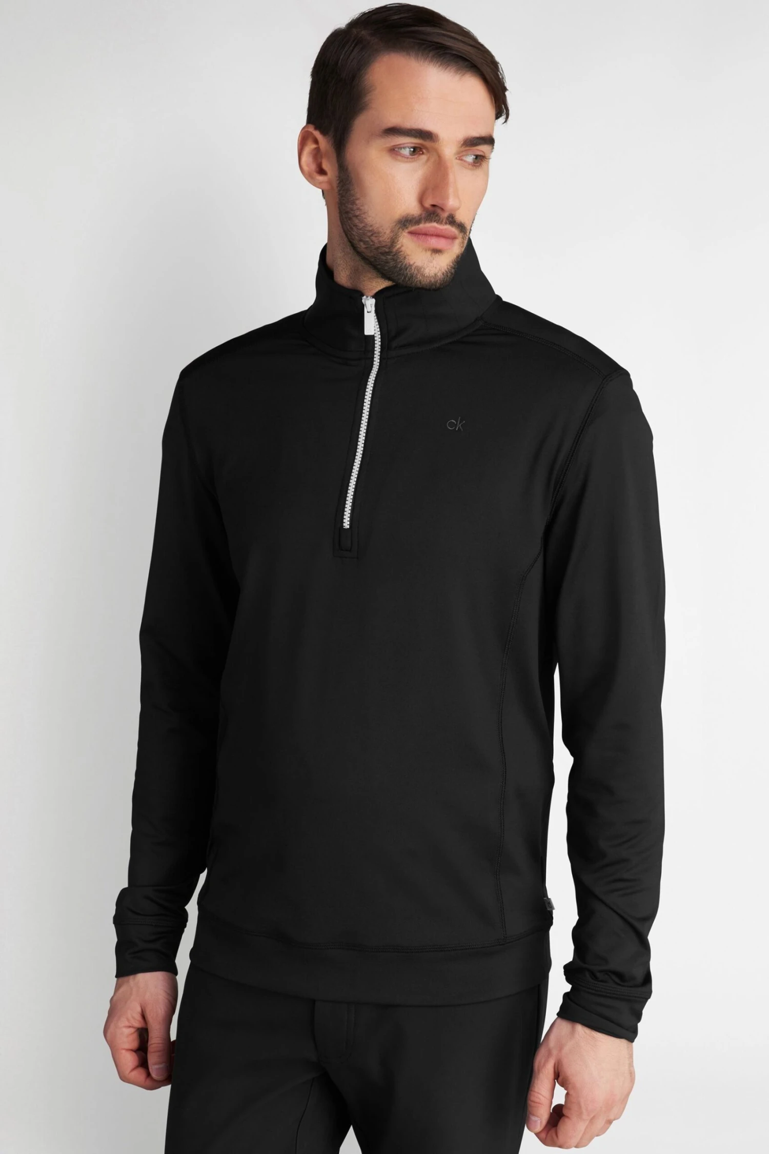 Calvin Klein Golf Orbit Half Zip Black Pullover 1 Calvin Klein Golf Orbit Half Zip Black Pullover