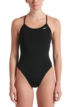 Nike Blue Hydrastrong Lace Up Tie Back Performance Swimsuit-Azul