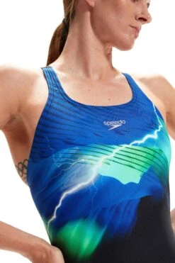 Speedo Blue Placement Digital Low Back 1 Piece Swimsuit 13 Speedo Blue Placement Digital Low Back 1 Piece Swimsuit -Tienda Barata Deporte C16125s5