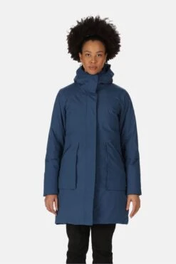 Regatta Womens Blue Yewbank II Longline Waterproof Padded Jacket