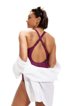 Speedo Plum Purple Lexi Printed Shaping 1 Piece Swimsuit -Tienda Barata Deporte C21889s5