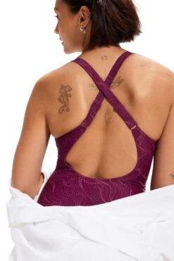 Speedo Plum Purple Lexi Printed Shaping 1 Piece Swimsuit -Tienda Barata Deporte C21889s6
